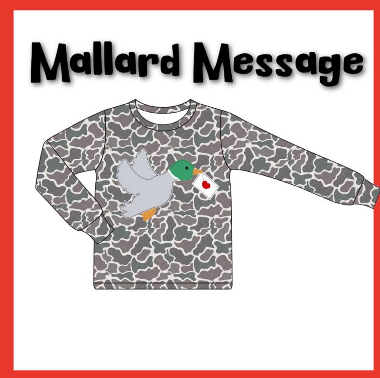 MALLARD MESSAGE CAMO APPLIQUE (ETA JAN)