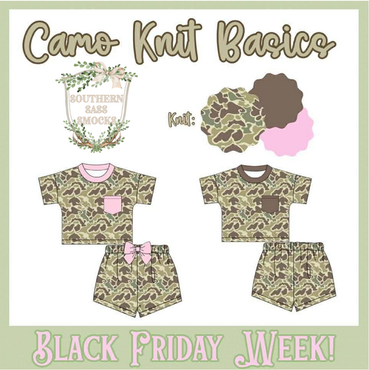 BFPO: CAMO KNIT BASICS COLLECTION (ETA MAY)