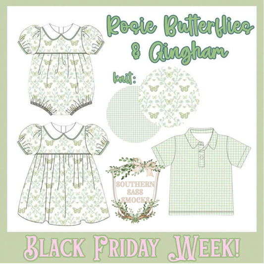 BFPO:ROSIE BUTTERFLIES & GINGHAM COLLECTION (ETA MAY)