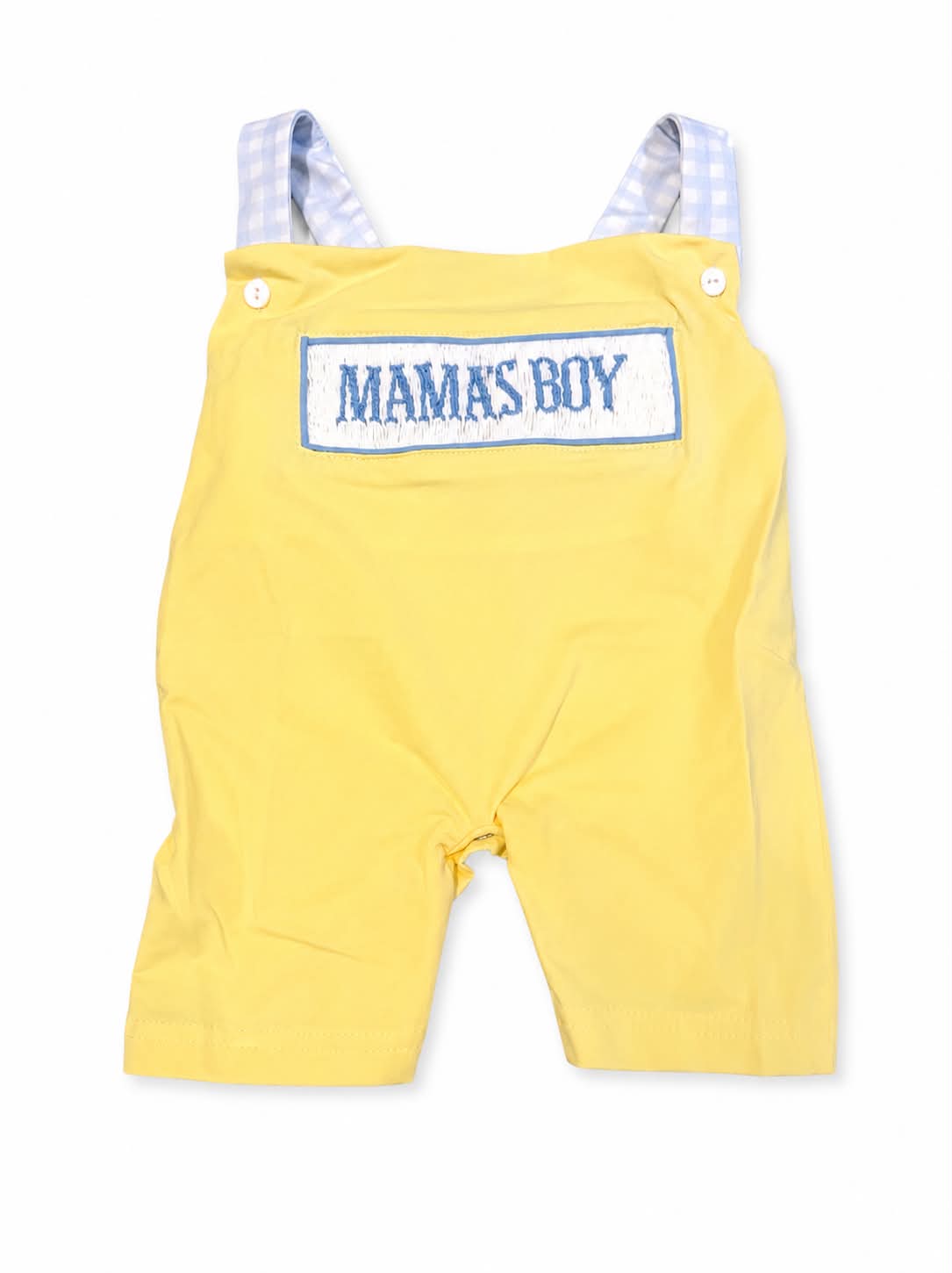 MAMAS BOY SMOCKED ROMPER