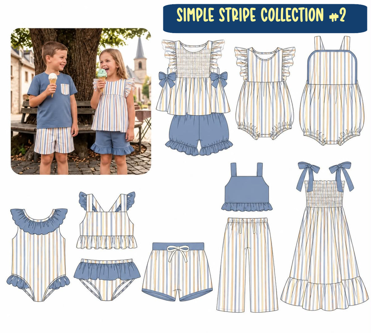 SIMPLE STRIPE COLLECTION #2-ETA APRIL
