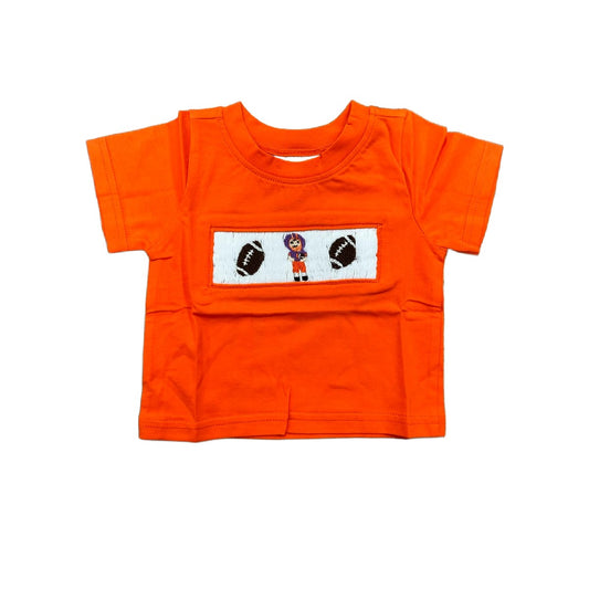 3M ORANGE/PURPLE FOOTBALL SMOCKED SHIRT