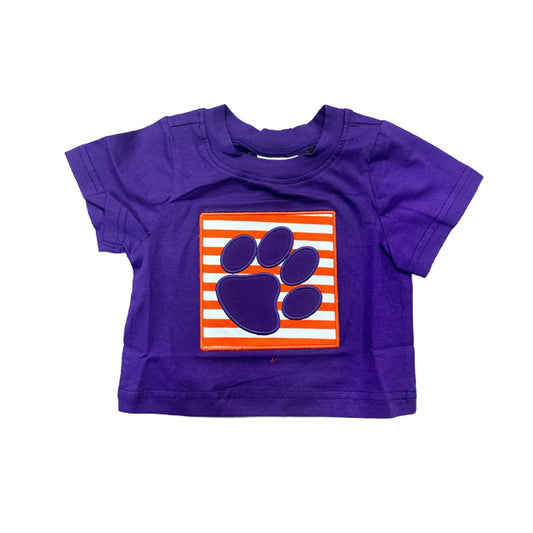 3M PURPLE/ORANGE TIGER PAW APPLIQUE SHIRT