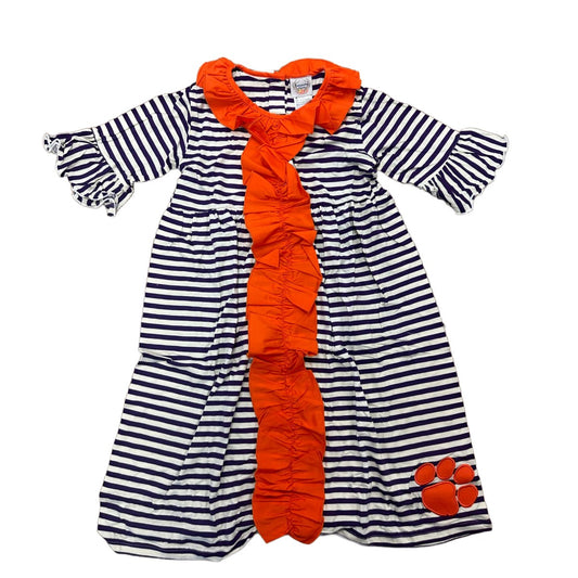 10T PURPLE/ORANGE TIGER PAW DRESS