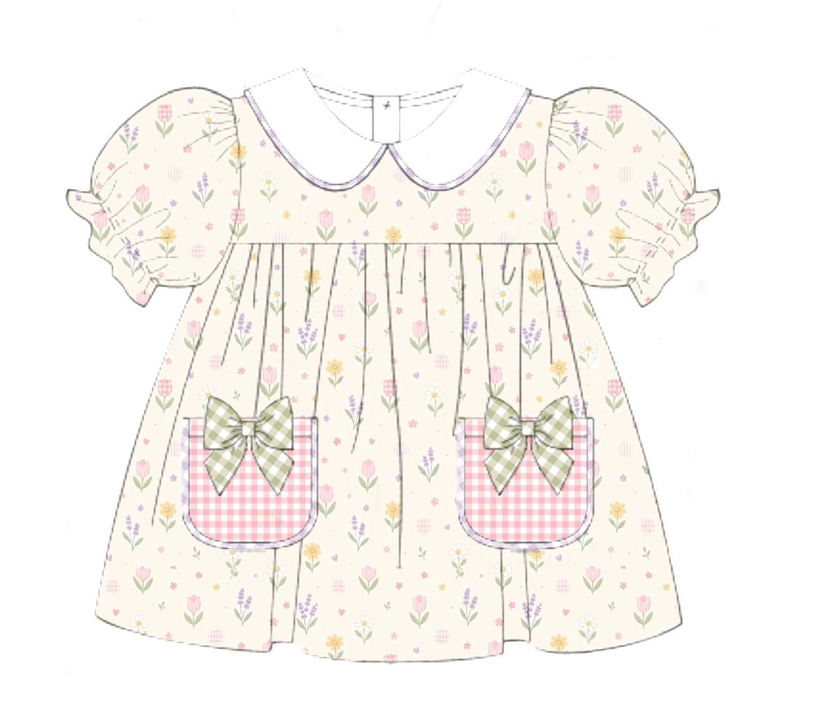 PO 108.5 Girls Mix & Match - Pastel Floral Shirt