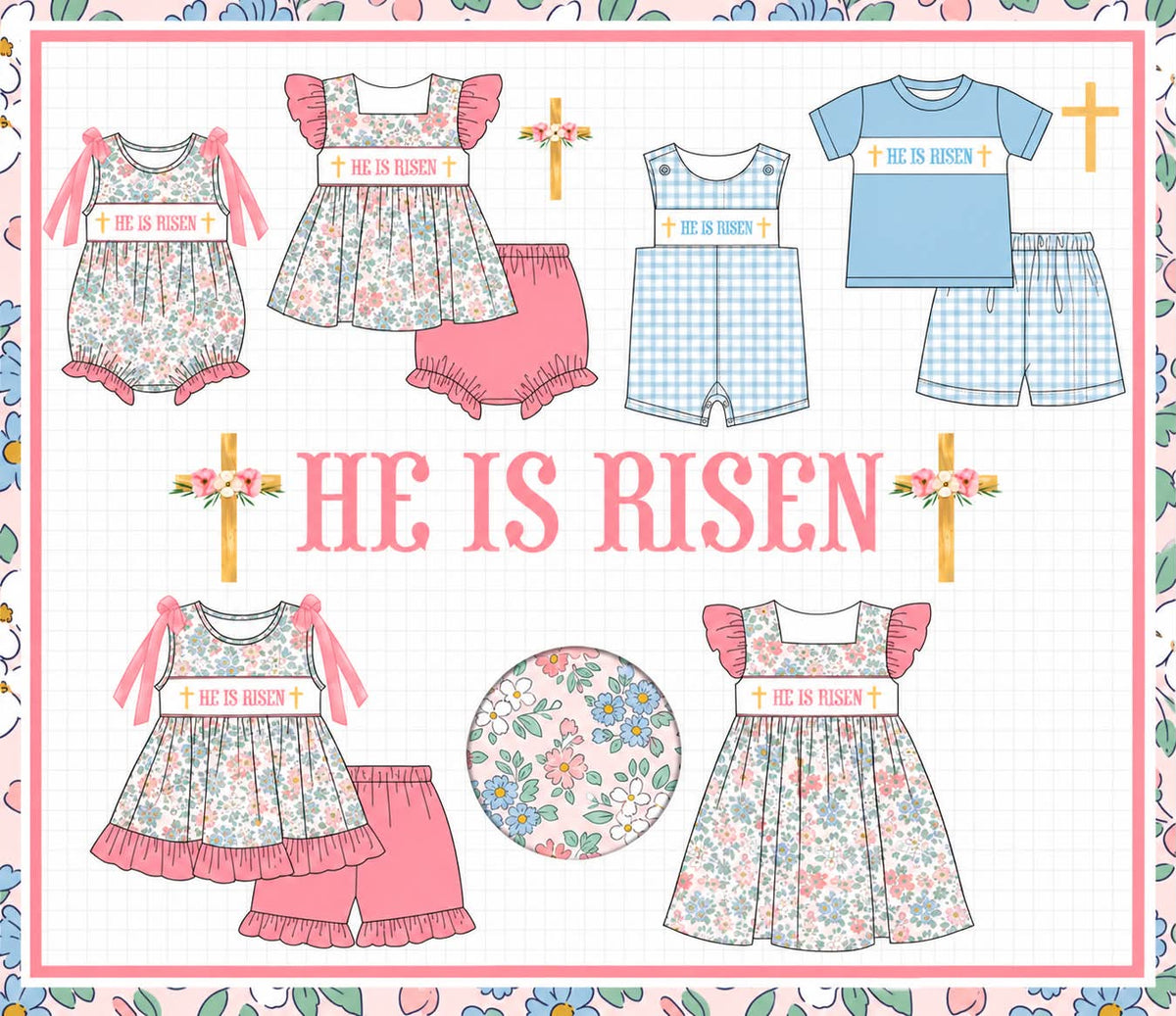 HE IS RISEN EMBRODIERY COLLECTION-ETA APRIL