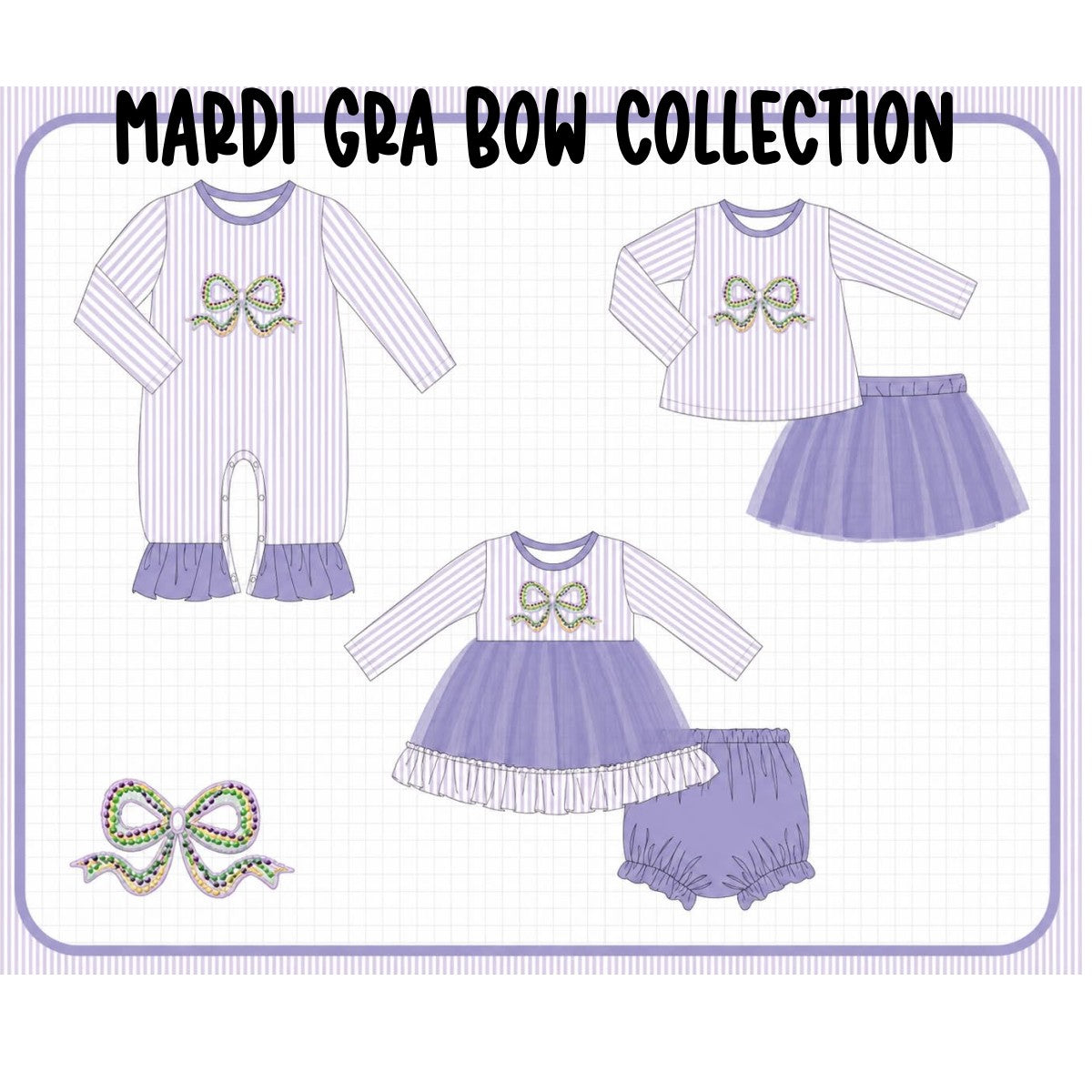 MARDI GRA BOW COLLECTION (ETA EARLY JAN)