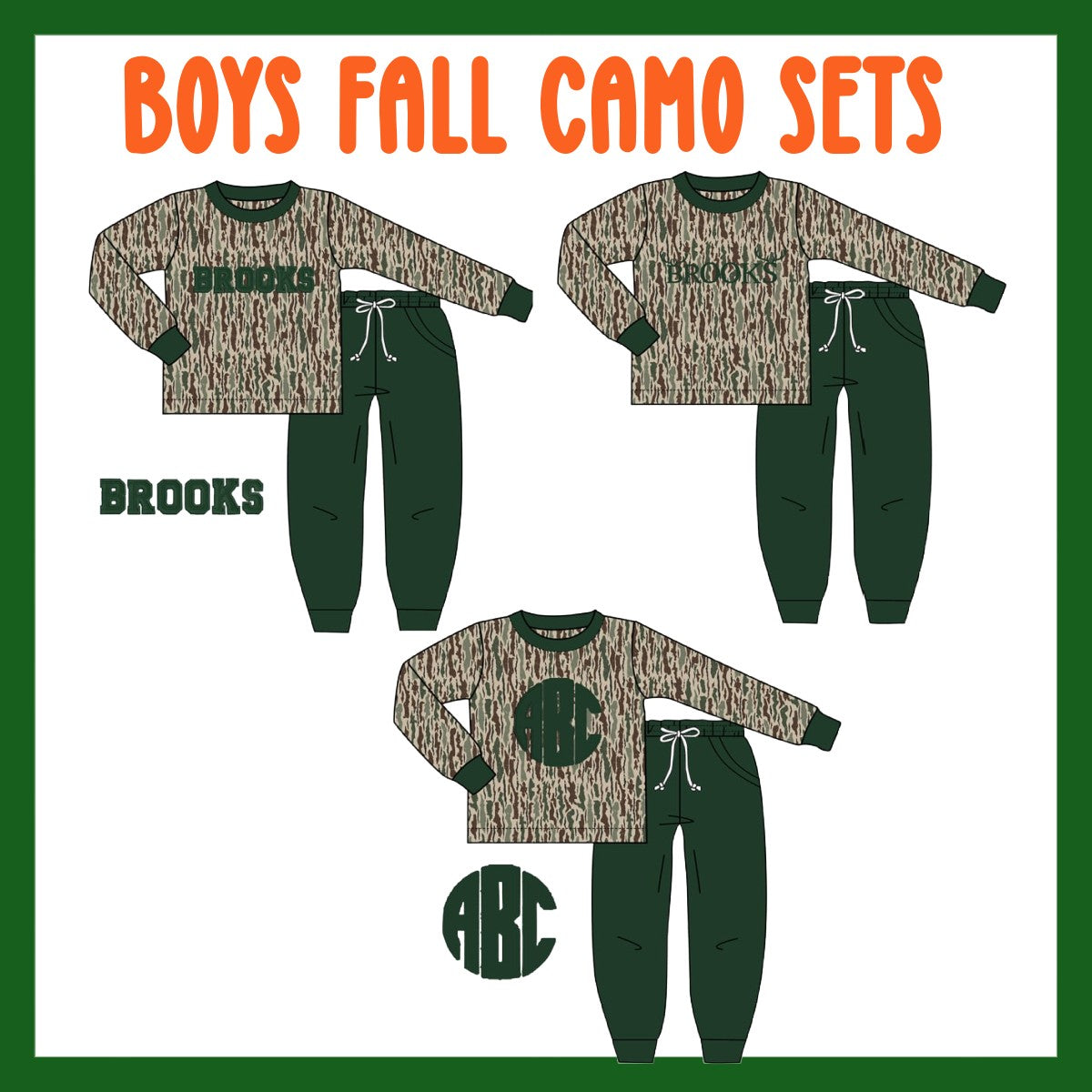 BOYS FALL CAMO SETS (ETA OCTOBER)