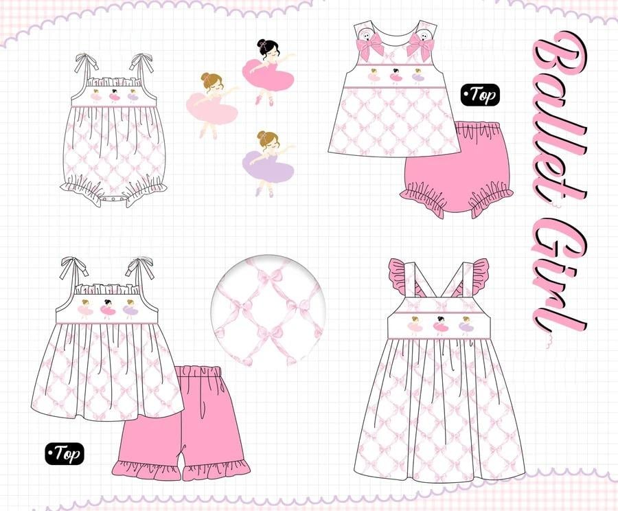 PINK BALLET EMBROIDERY COLLECTION-ETA LATE FEB