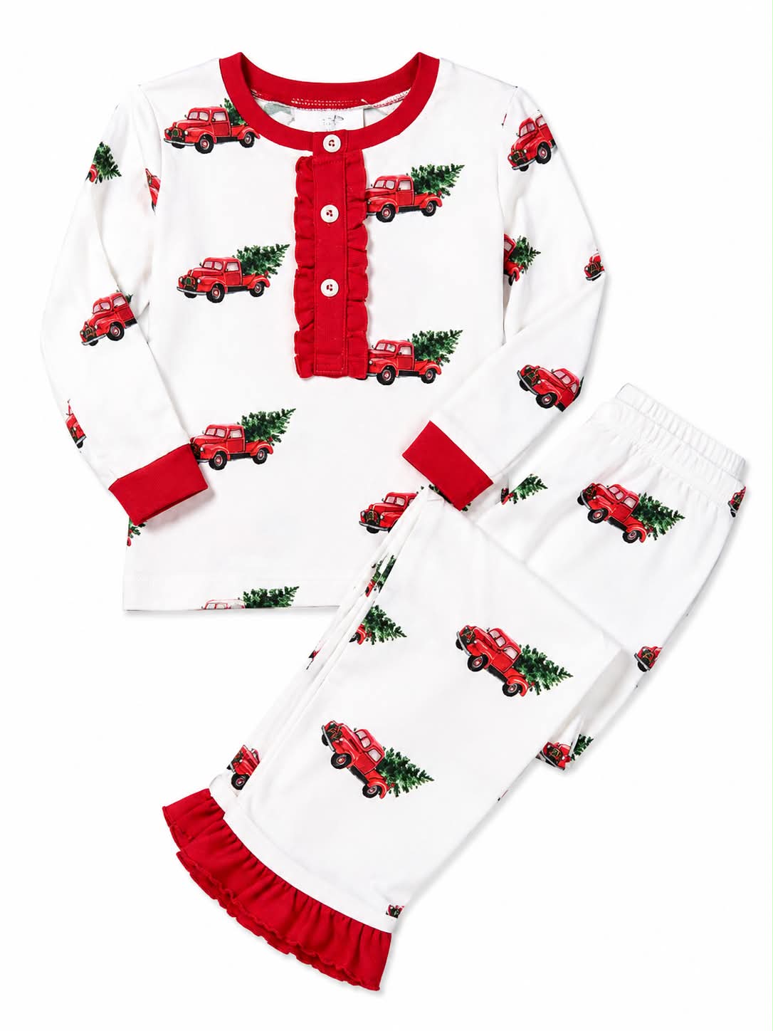 GIRLS PIMA COTTON CHRISTMAS TRUCK SET