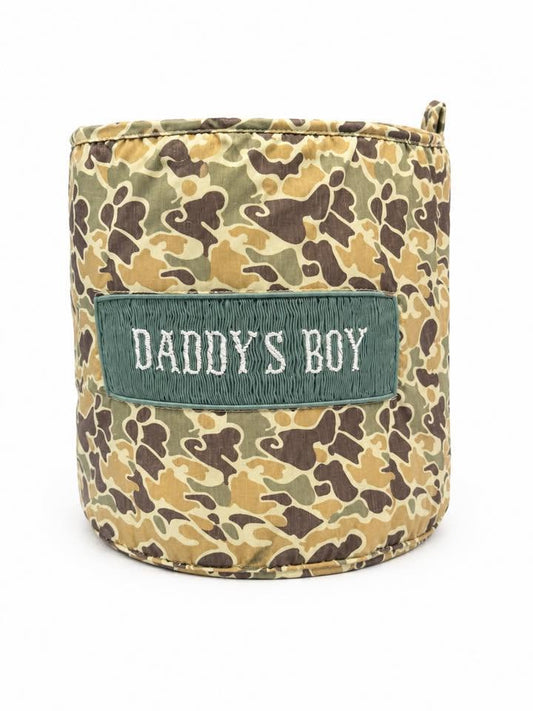DADDYS BOY OLD CAMO NAME SMOCK BASKET