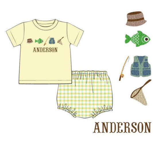 PO 103.5 For the Boys - Gone Fishing Diaper Set