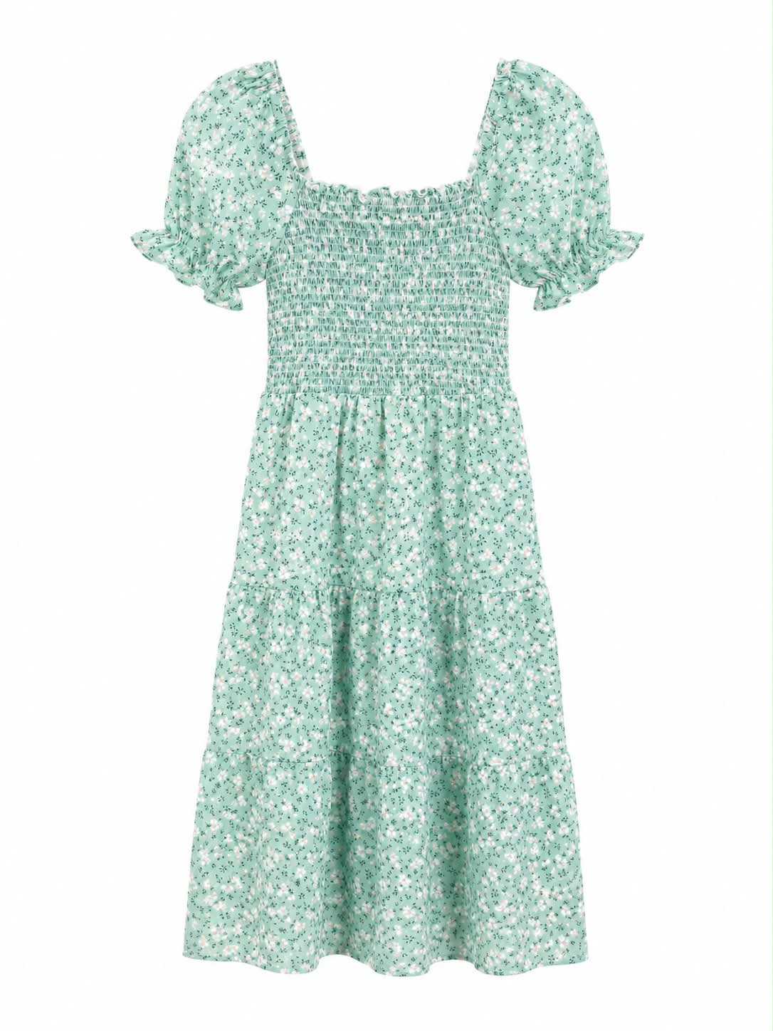 SMALL LADIES FALL FLORAL DRESS