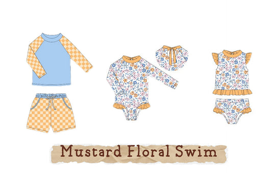 MUSTARD FLORAL SWIM COLLECTION - ETA LATE APRIL