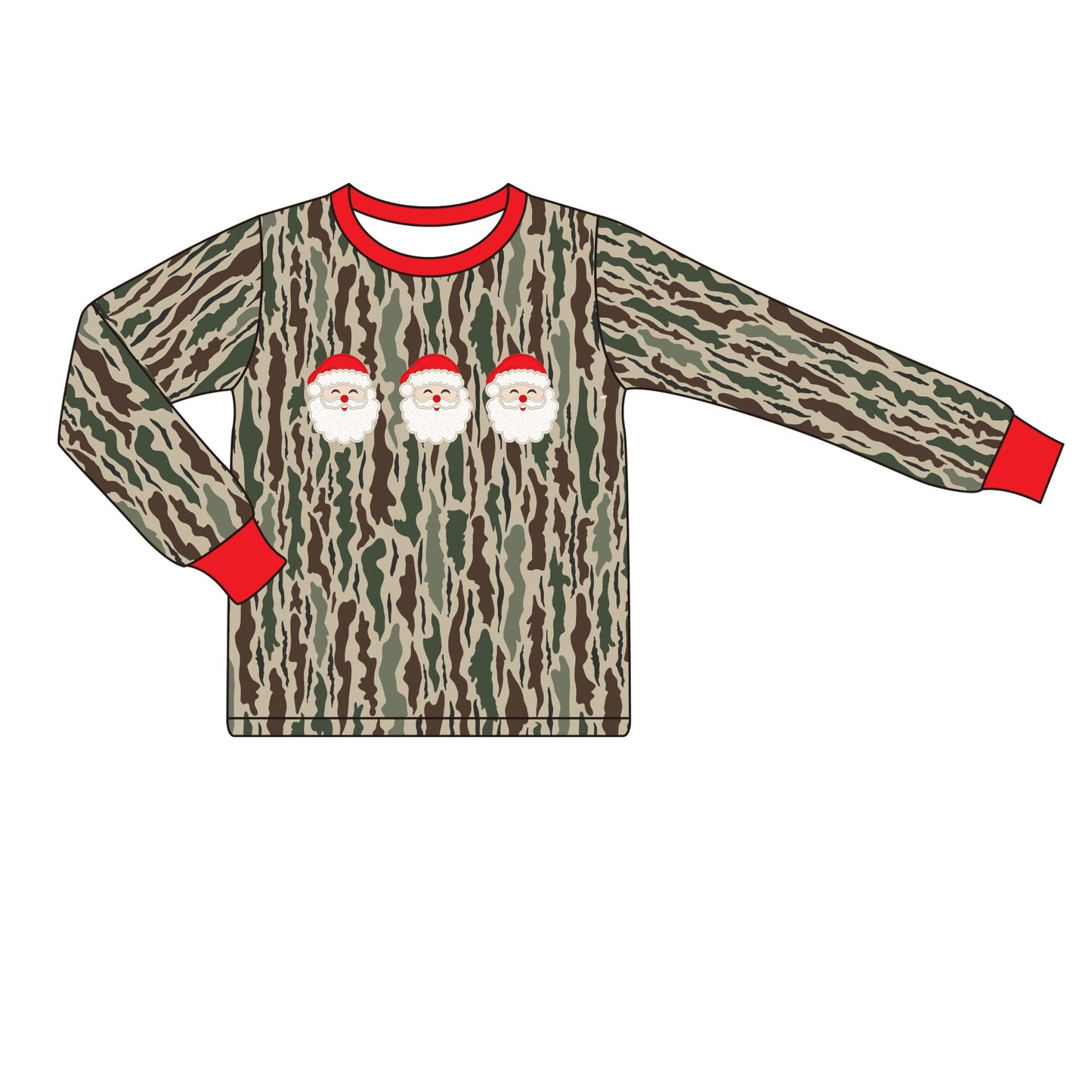 WS: SANTA CAMO APPLIQUE SHIRT