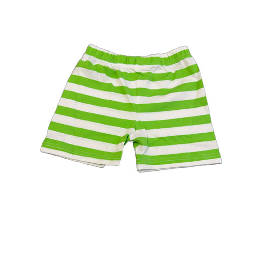 2T LIME STRIPE KNIT SHORTS