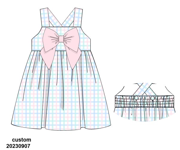 4T PASTEL BOW DRESS