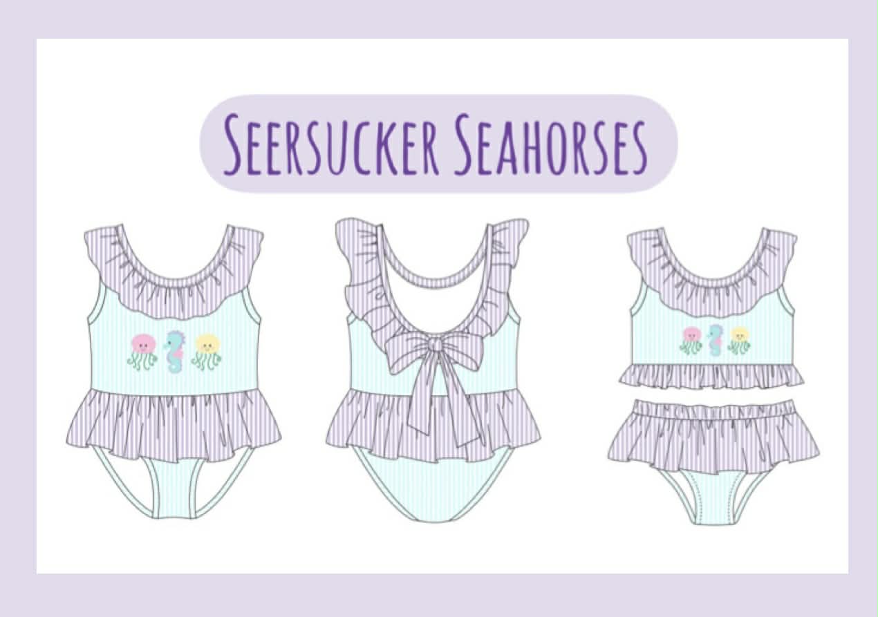SEERSUCKER SEAHORSES COLLECTION - ETA LATE APRIL