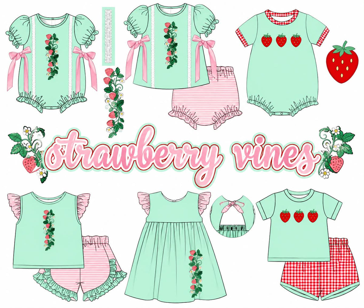 STRAWBERRY VINES COLLECTION-ETA LATE FEB