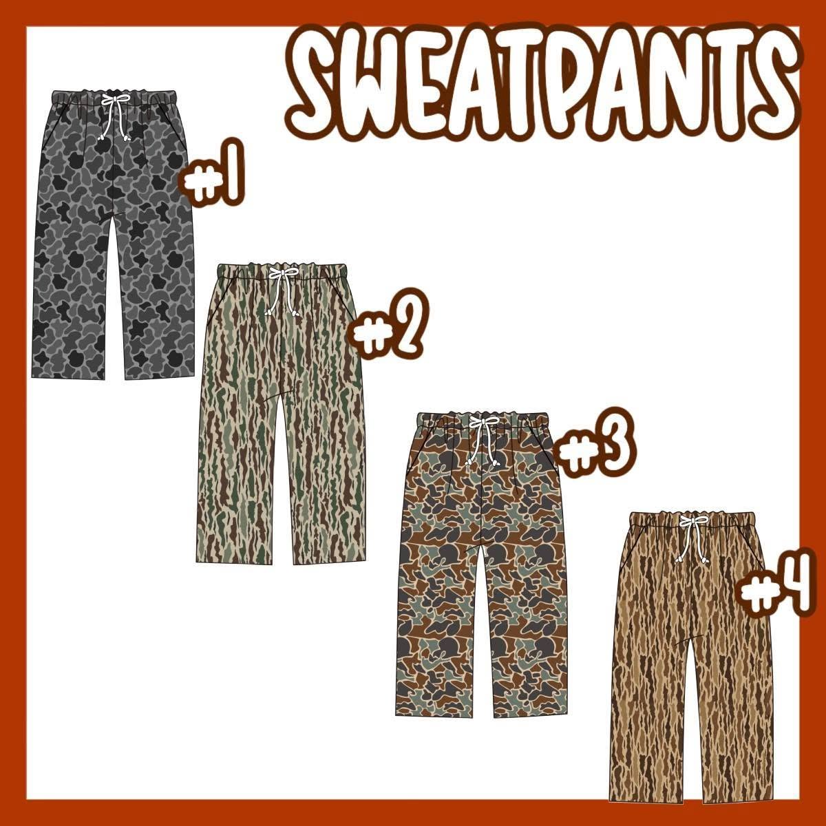ADULT CAMO SWEATPANTS-ETA EARLY JAN.