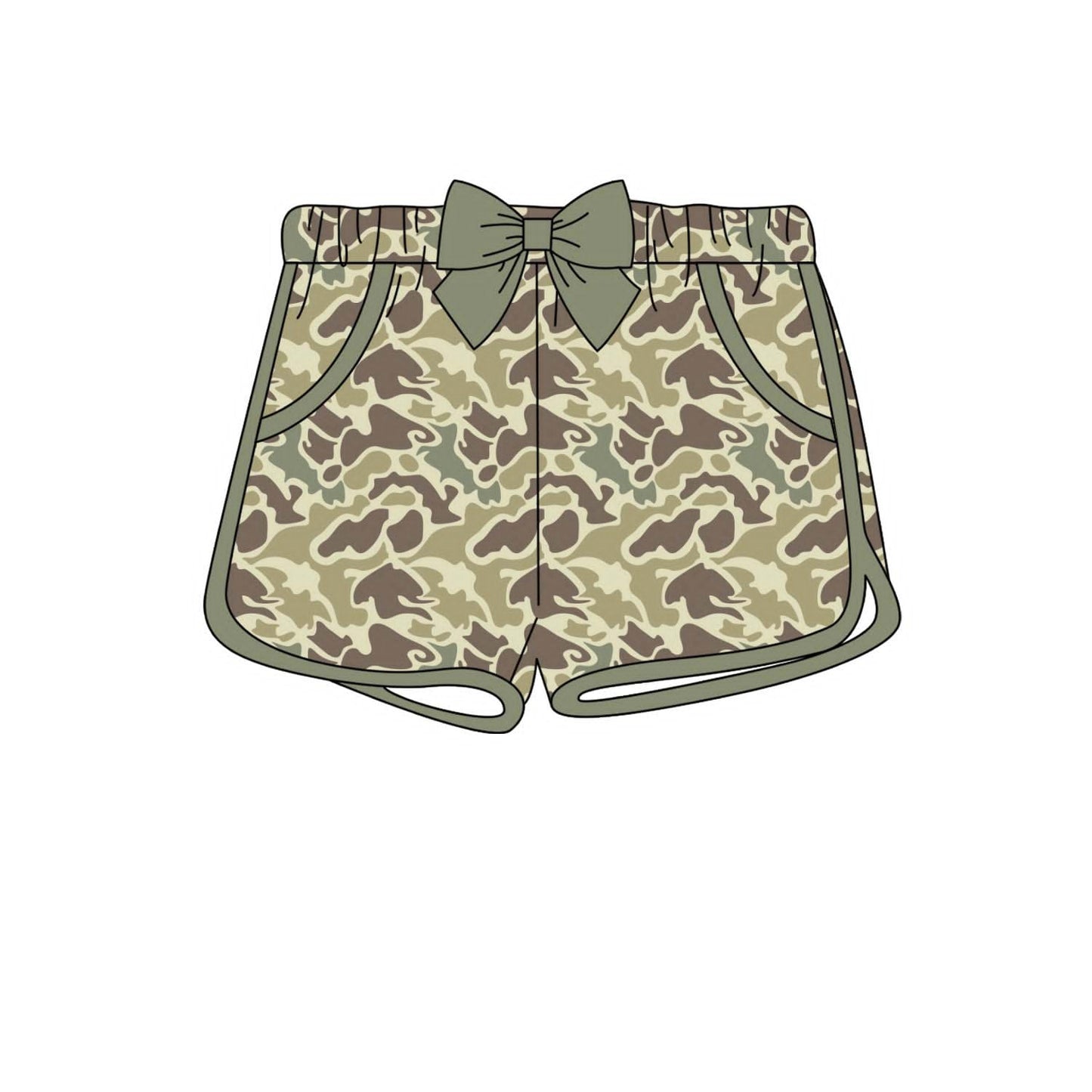GIRLS OLD CAMO SHORTS (ETA JULY)