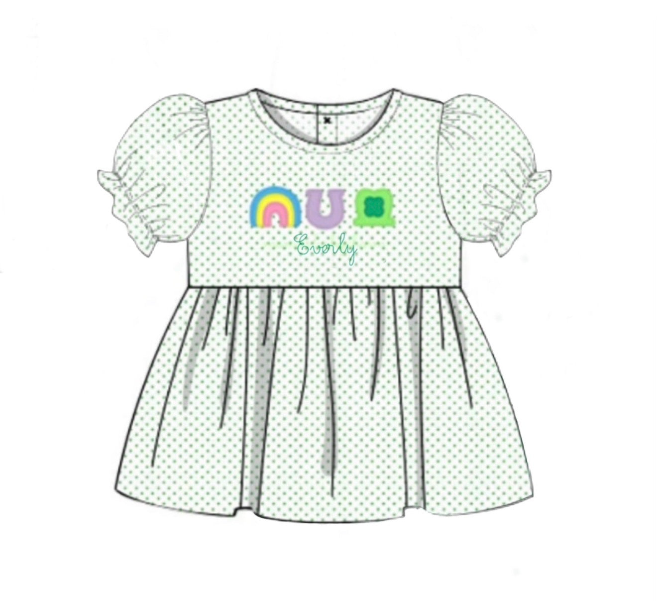 PO 108.5 French Knot Shirts Only - Girls Lucky Charm