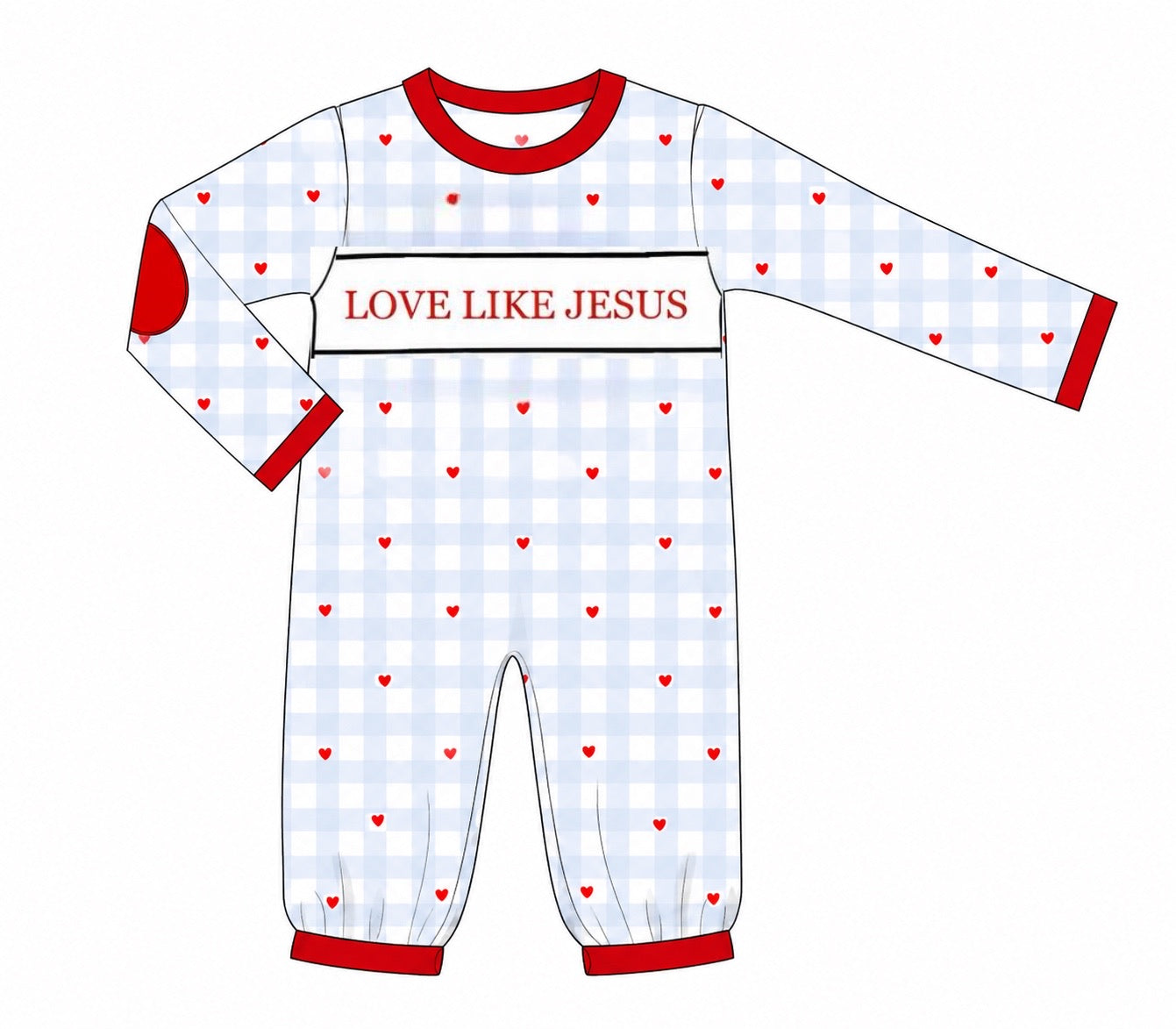PO 108.5 Love Like Jesus Name Smocks Romper