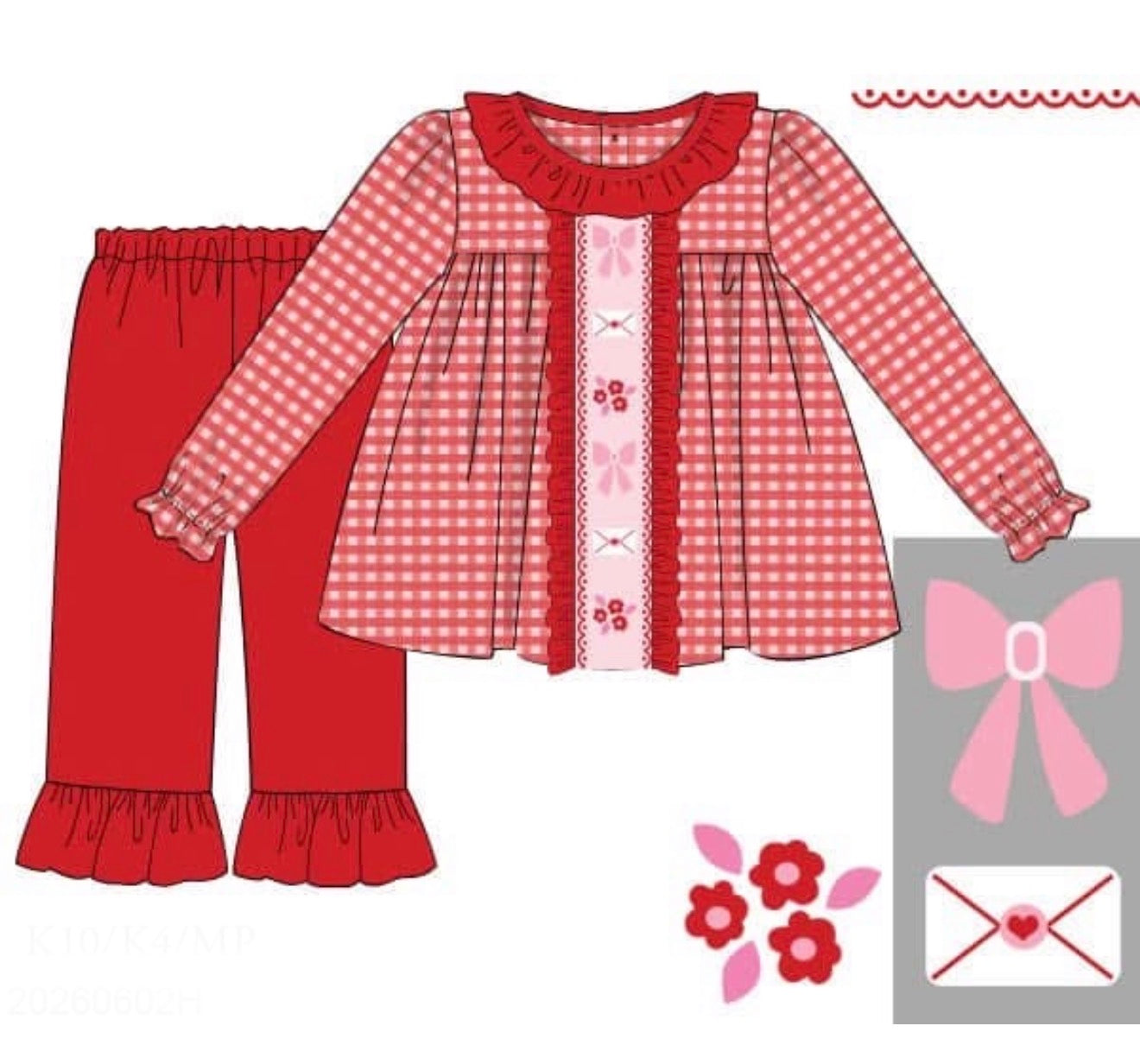 PO 108.5 Love Letters Pant Set