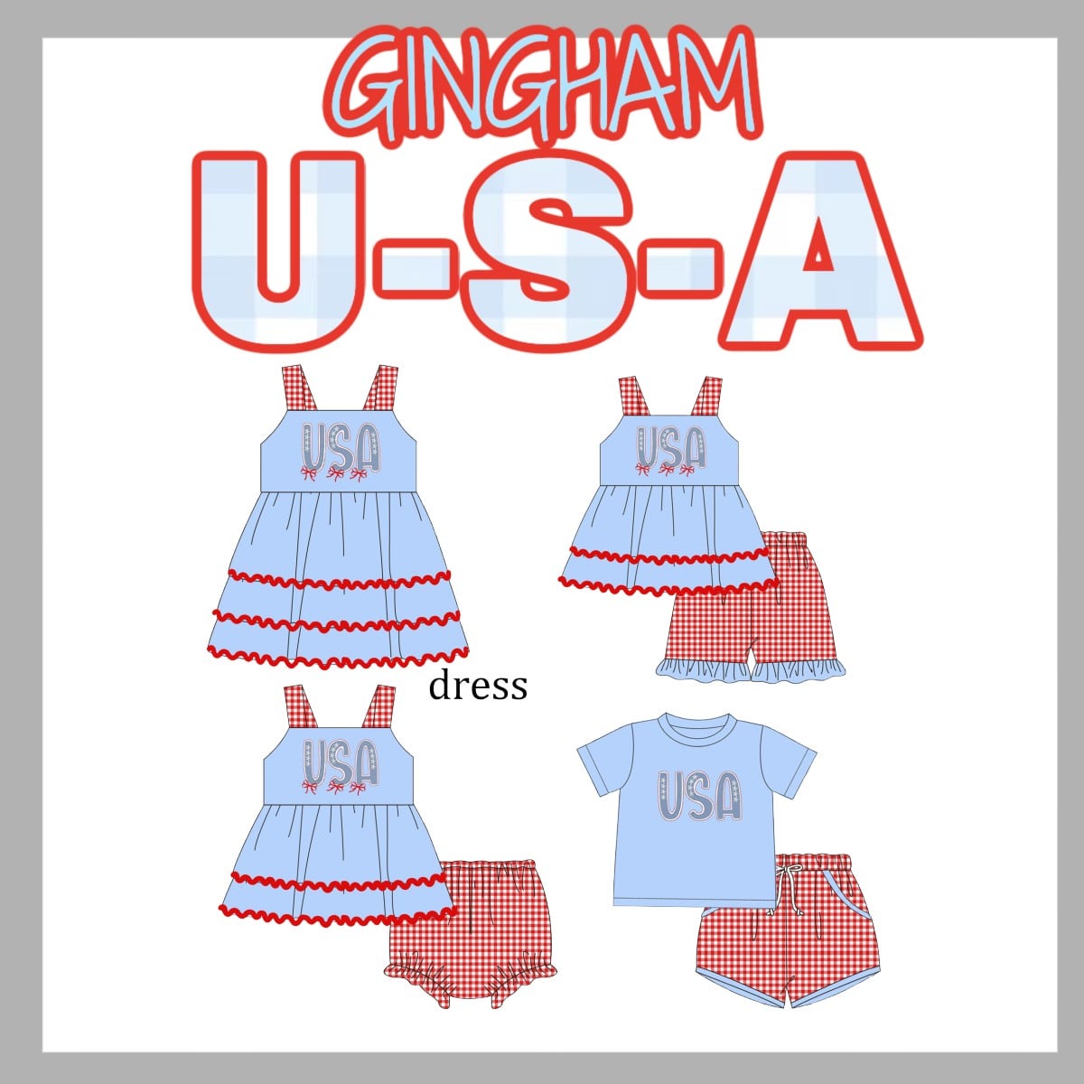 GINGHAM U-S-A COLLECTION - ETA APRIL