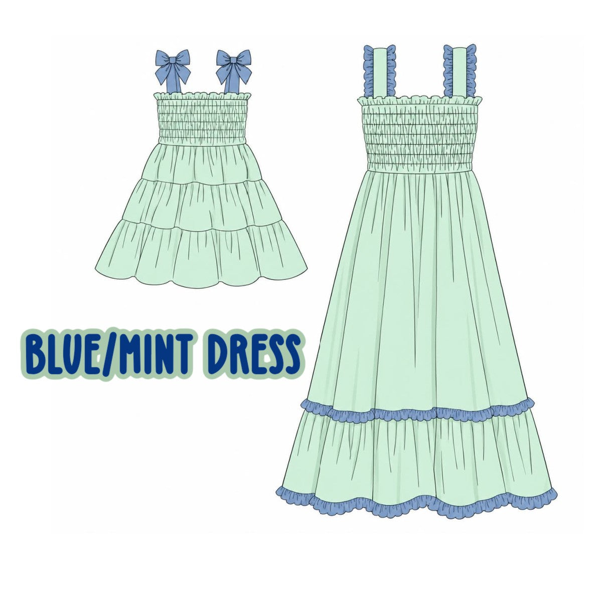 BLUE/MINT DRESS-ETA APRIL