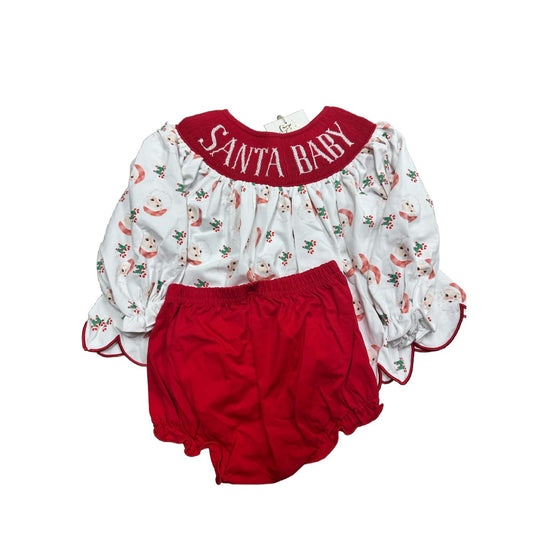 SANTA BABY SANTA FABRIC DIAPER SET