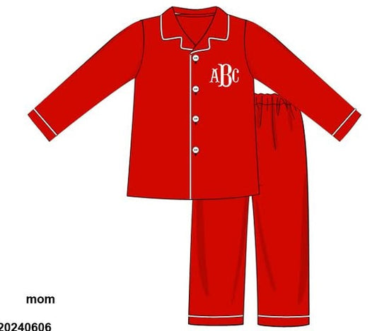 RED KNIT SLEEP SET (ETA MID DEC)