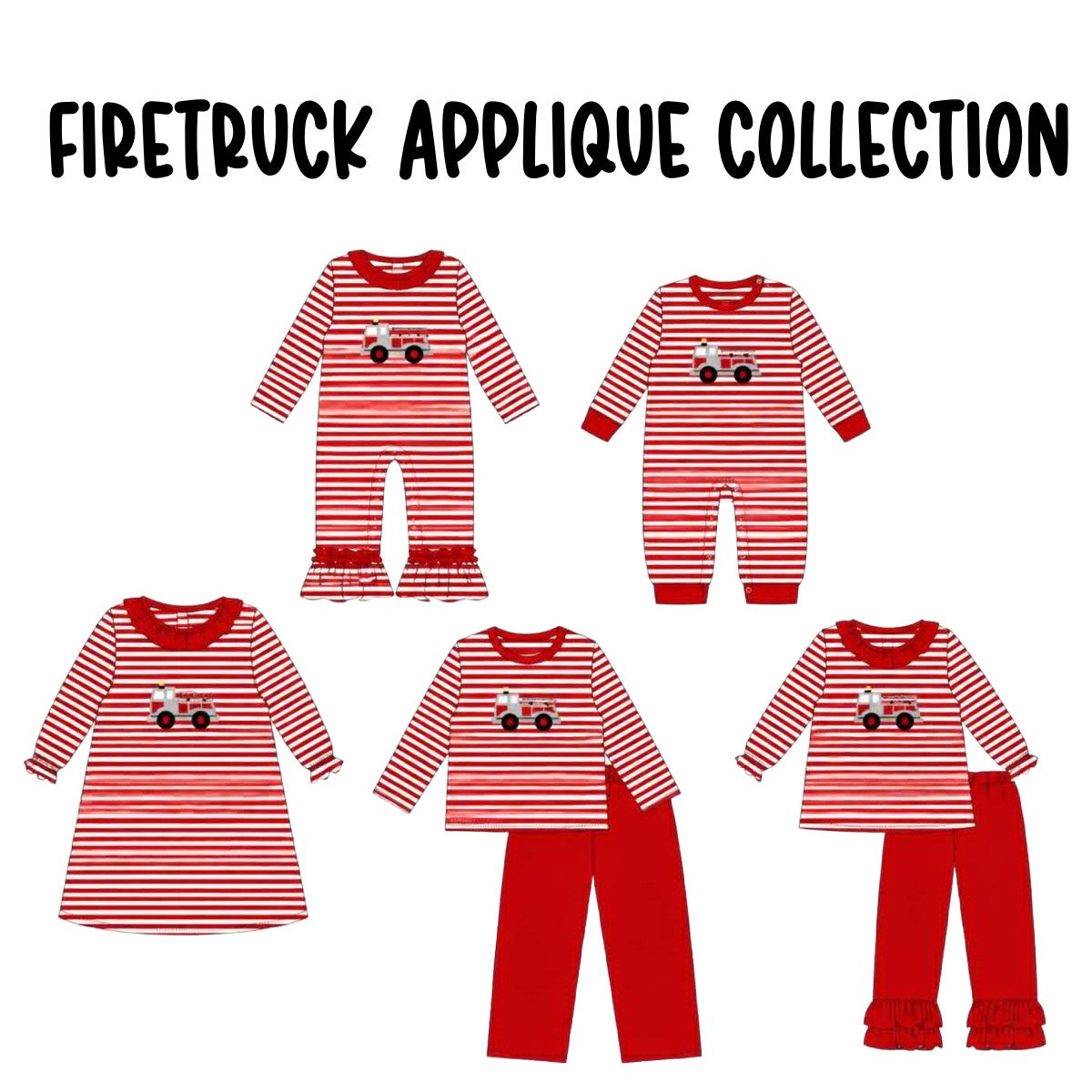 FIRETRUCK APPLIQUE COLLECTION (ETA LATE DEC)