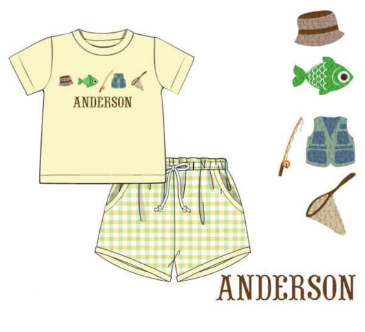 PO 103.5 For the Boys - Gone Fishing Short Set
