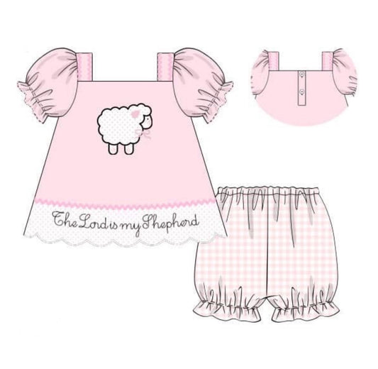 PO 103.5 The Lord is my Shepherd Girl Short Set