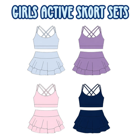 GIRLS ACTICE SKORT SETS-ETA FEB