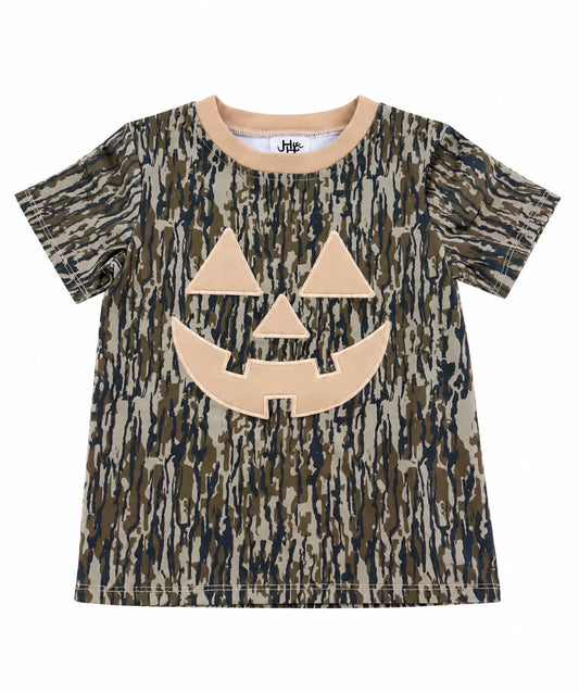 CAMO PUMPKIN FACE SHIRT