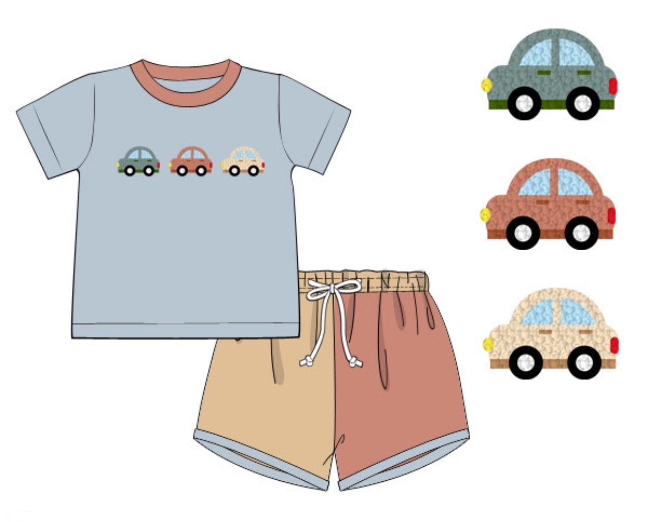 PO 98.5 French Knot Flowers & Cars