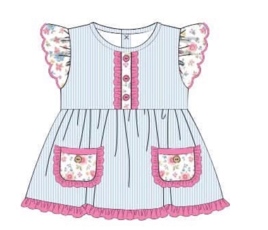 PO 108.5 Girls Mix & Match - Blue Stripe Shirt
