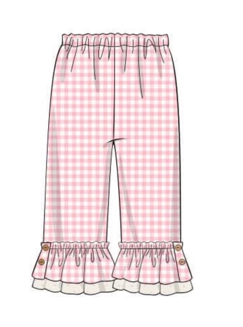 PO 108.5 Girls Mix & Match - Pink Gingham Pants