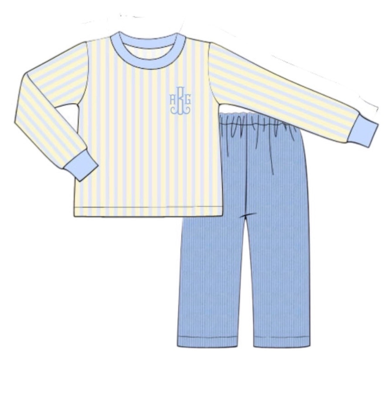 PO93 Butter & Blues Boy Pant Set