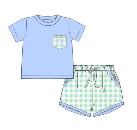 PO 103.5 Hallie's Hydrangea Boy Short Set
