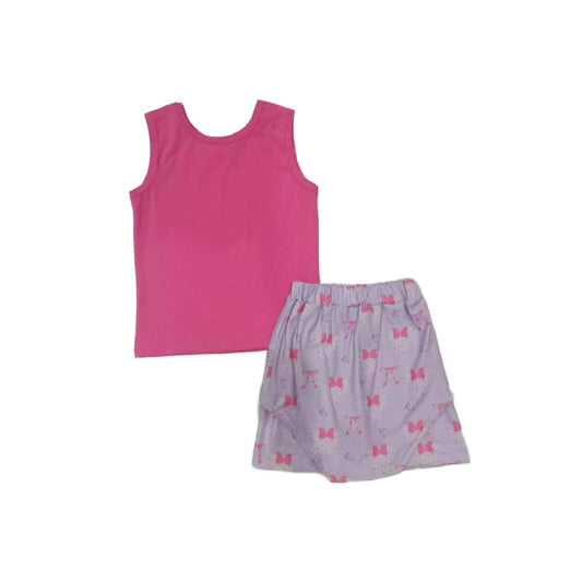 6/7T MOUSE BOWS SKIRT SET