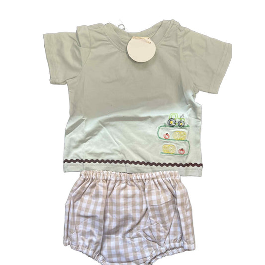 12M FALL TRACTOR DIAPER SET