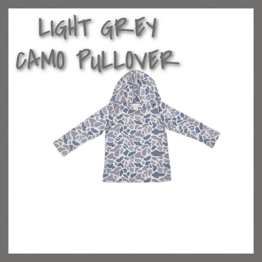 LIGHT GREY CAMO PULLOVER