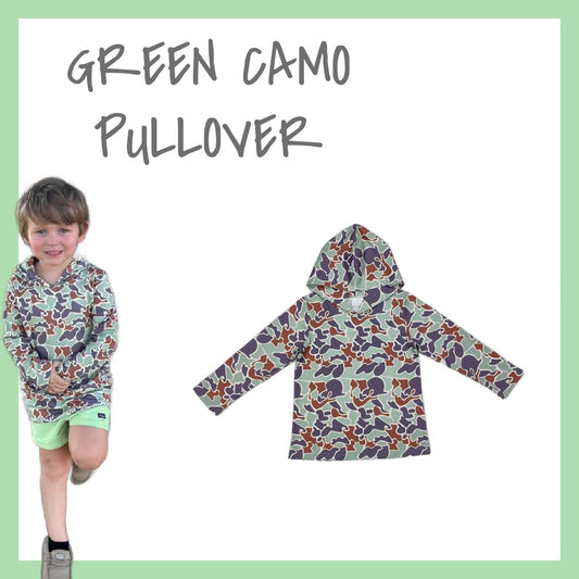 GREEN CAMO PULLOVER