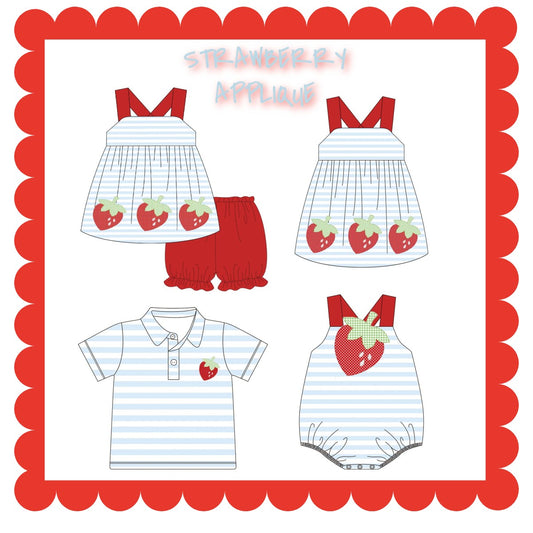 STRAWBERRY APPLIQUE COLLECTION (ETA MARCH)