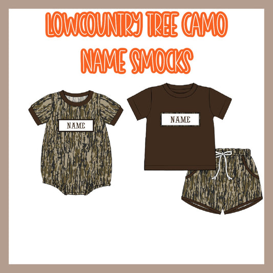 PO 105 LOWCOUNTRY TREE CAMO NAME SMOCKS
