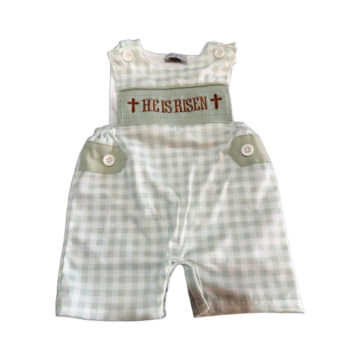 NB HE IS RISEN ROMPER