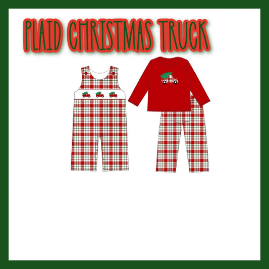 PLAID CHRISTMAS TRUCK-ETA OCT